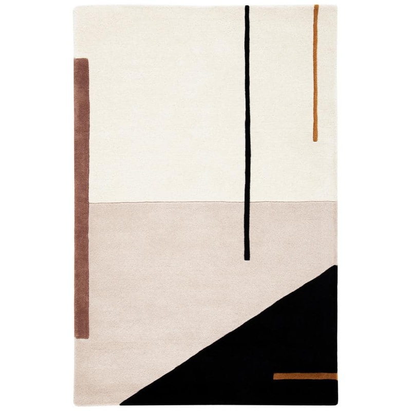SAFAVIEH Fifth Avenue Ivory/Black 4 ft. x 6 ft. Abstract Geometric Area Rug FTV110A-4