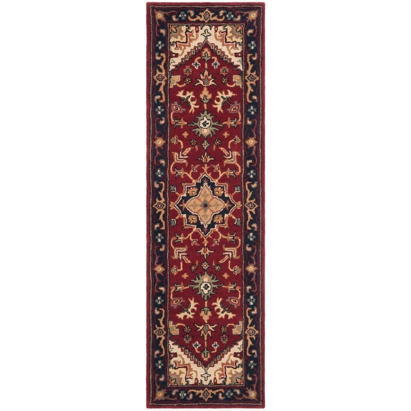 SAFAVIEH Heritage Red 2 ft. x 6 ft. Border Runner Rug HG625A-26