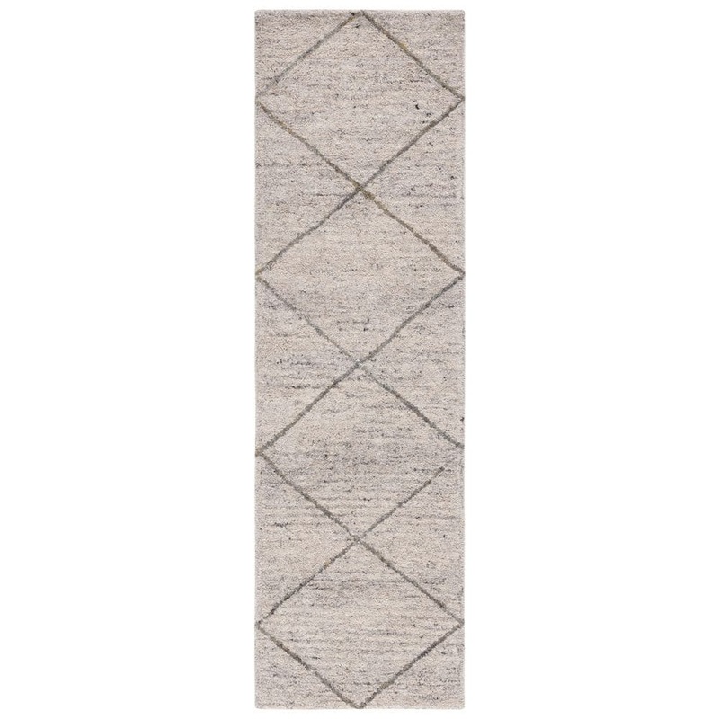 SAFAVIEH Himalaya Ivory 2 ft. x 8 ft. Geometric Trellis Runner Rug HIM423A-28