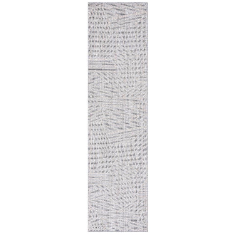 SAFAVIEH Martha Stewart Gray/Ivory 2 ft. x 8 ft. Abstract Overlapping Striped Runner Rug MSR1912F-28
