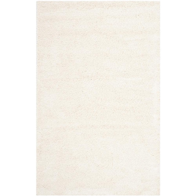SAFAVIEH Milan Solid Shag 8 ft. x 10 ft. Ivory Living Room/Bedroom Area Rug SG180-1212-8