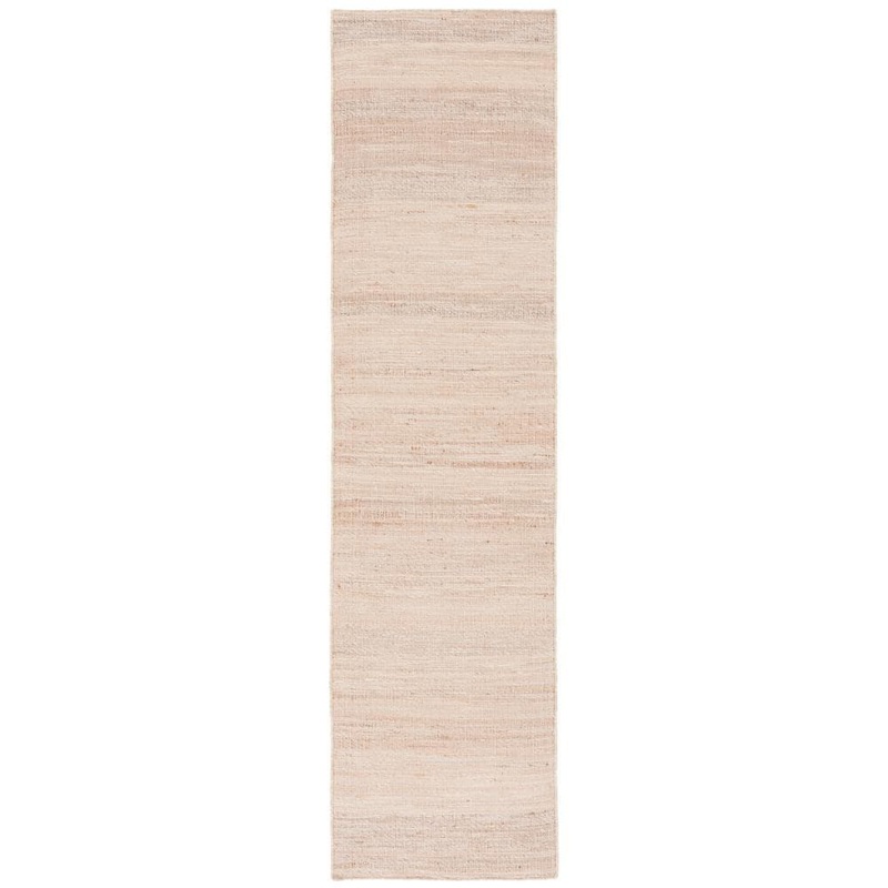SAFAVIEH Natural Fiber Beige 2 ft. x 9 ft. Abstract Distressed Runner Rug NFB554B-29