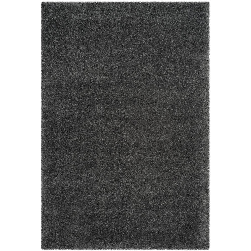 SAFAVIEH Santa Monica Shag Dark Gray 10 ft. x 13 ft. Solid Area Rug SGN725-8484-10