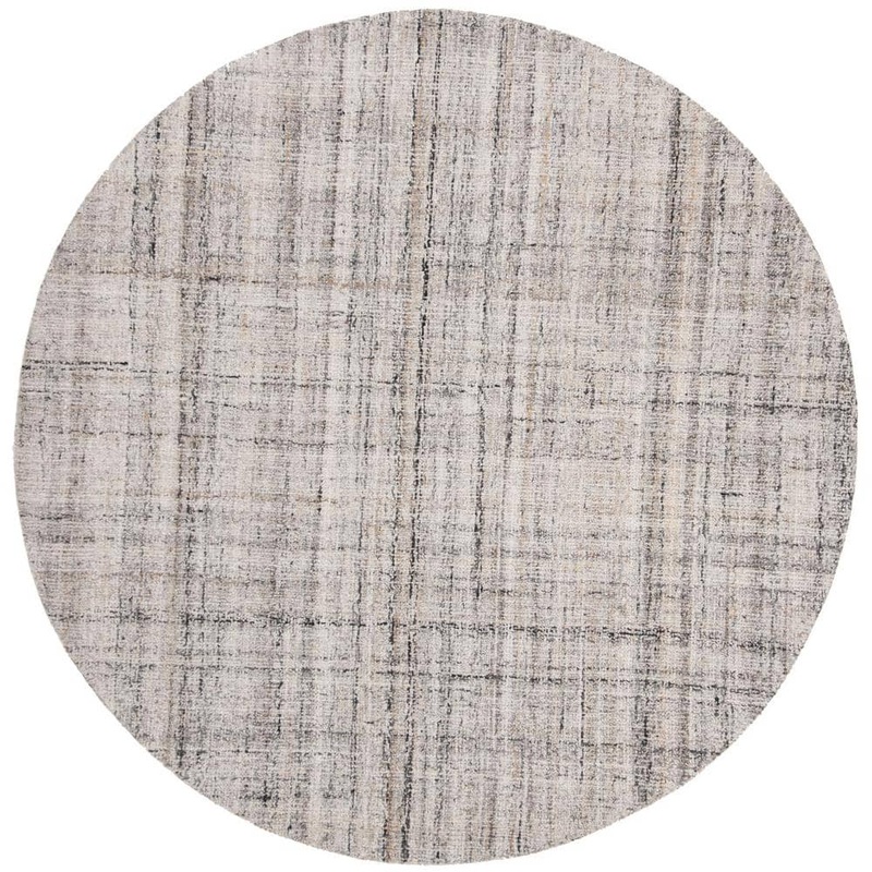SAFAVIEH Abstract Camel/Black 6 ft. x 6 ft. Striped Round Area Rug ABT141C-6R