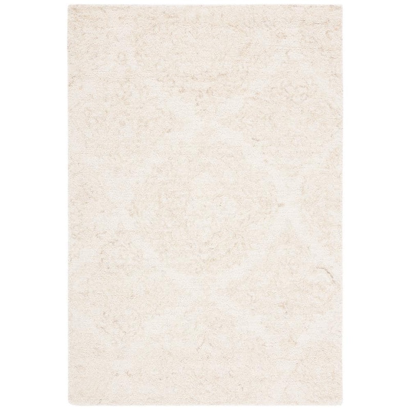 SAFAVIEH Abstract Ivory/Beige 2 ft. x 6 ft. Floral Damask Runner Rug ABT346B-26