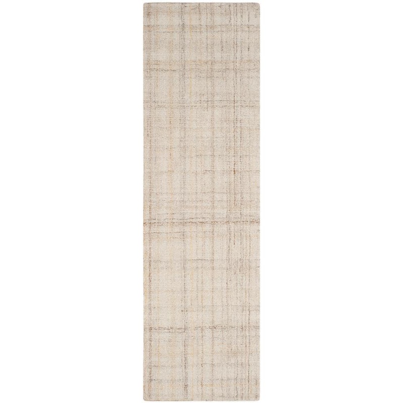 SAFAVIEH Abstract Ivory/Beige Doormat 2 ft. x 4 ft. Striped Area Rug ABT141D-24