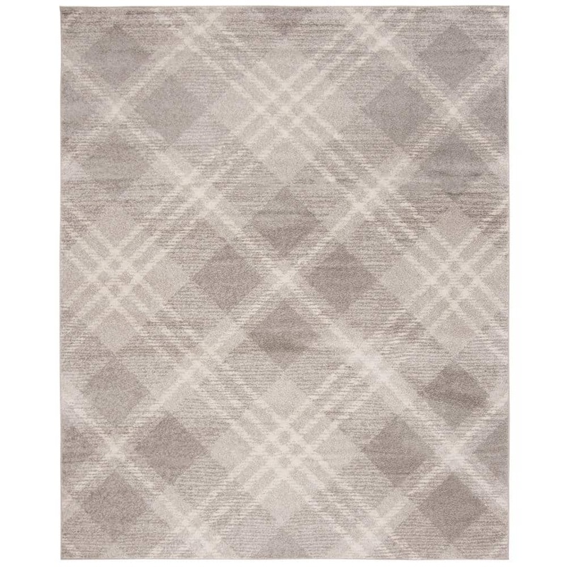 SAFAVIEH Adirondack Light Gray/Ivory 8 ft. x 10 ft. Striped Area Rug ADR129B-8