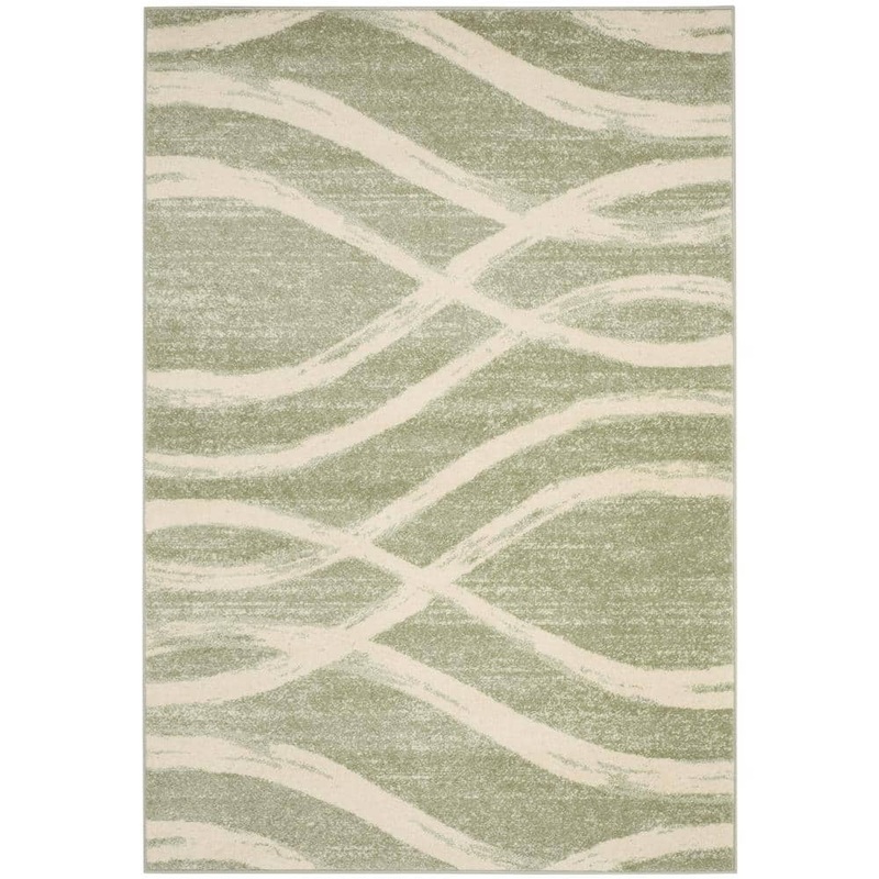SAFAVIEH Adirondack Sage/Cream 6 ft. x 9 ft. Striped Area Rug ADR125X-6