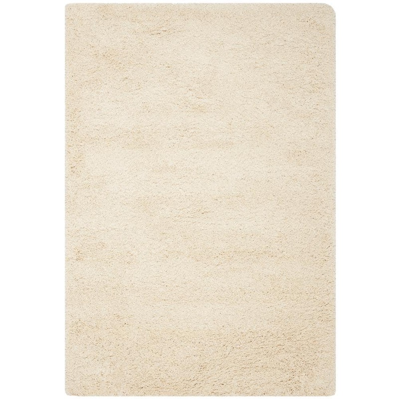 SAFAVIEH California Shag Ivory 7 ft. x 10 ft. Solid Area Rug SG151-1212-7