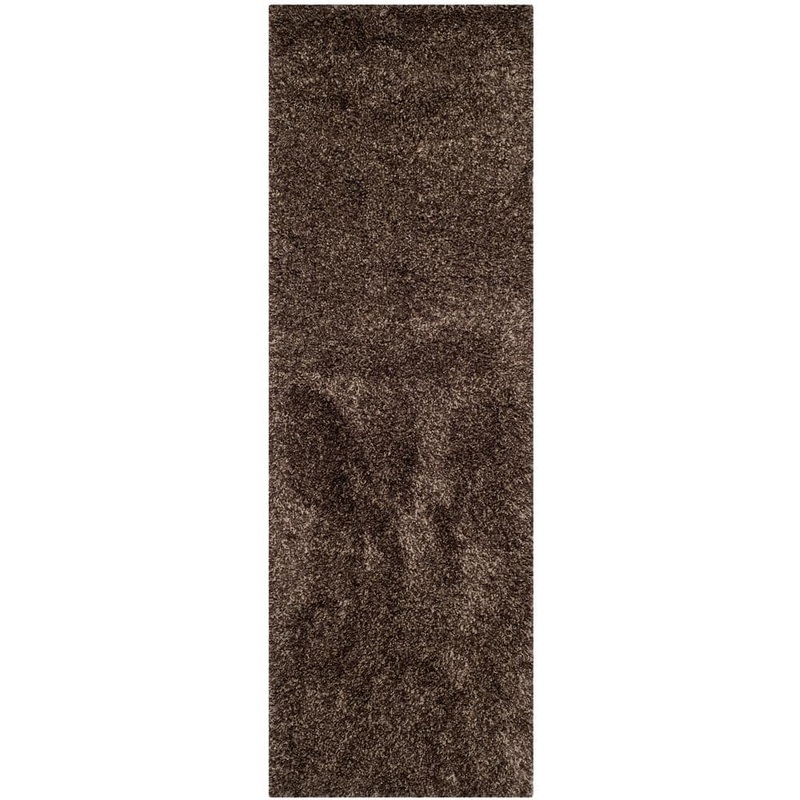 SAFAVIEH California Shag Mushroom 2 ft. x 7 ft. Solid Runner Rug SG151-8181-27