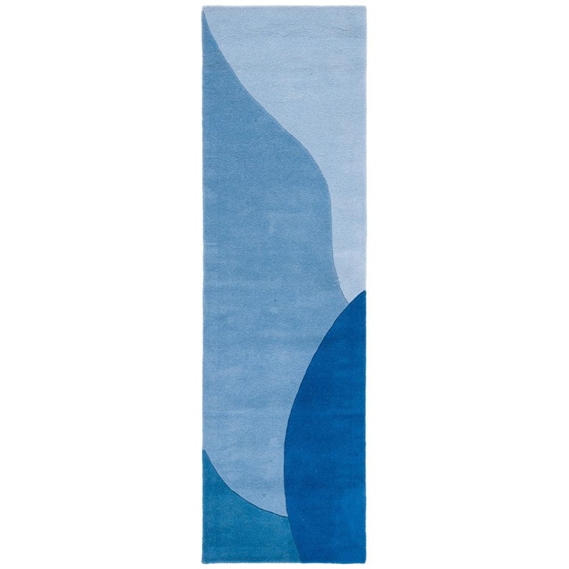 SAFAVIEH Fifth Avenue Blue 2 ft. x 10 ft. Geometric Abstract Runner Rug FTV117M-210