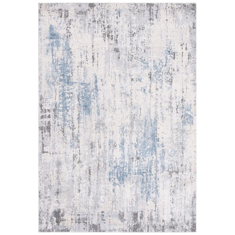 SAFAVIEH Invista Grey/Blue 4 ft. x 6 ft. Distressed Gradient Area Rug INV486F-4