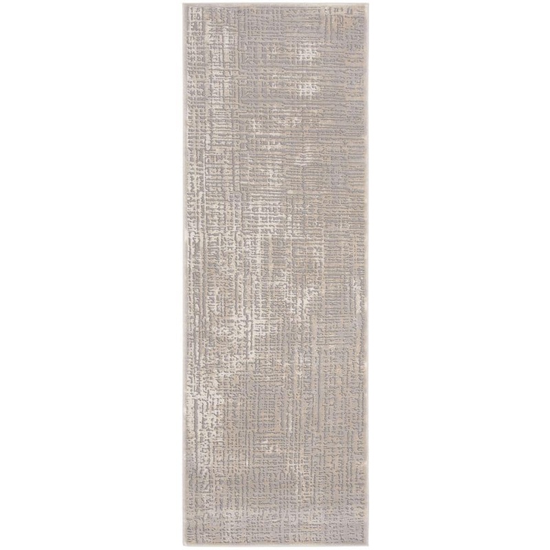 SAFAVIEH Meadow Ivory/Grey 3 ft. x 8 ft. Solid Color Runner Rug MDW317A-28