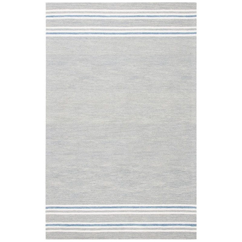SAFAVIEH Metro Grey/Blue 5 ft. x 8 ft. Striped Solid Color Area Rug MET603F-5
