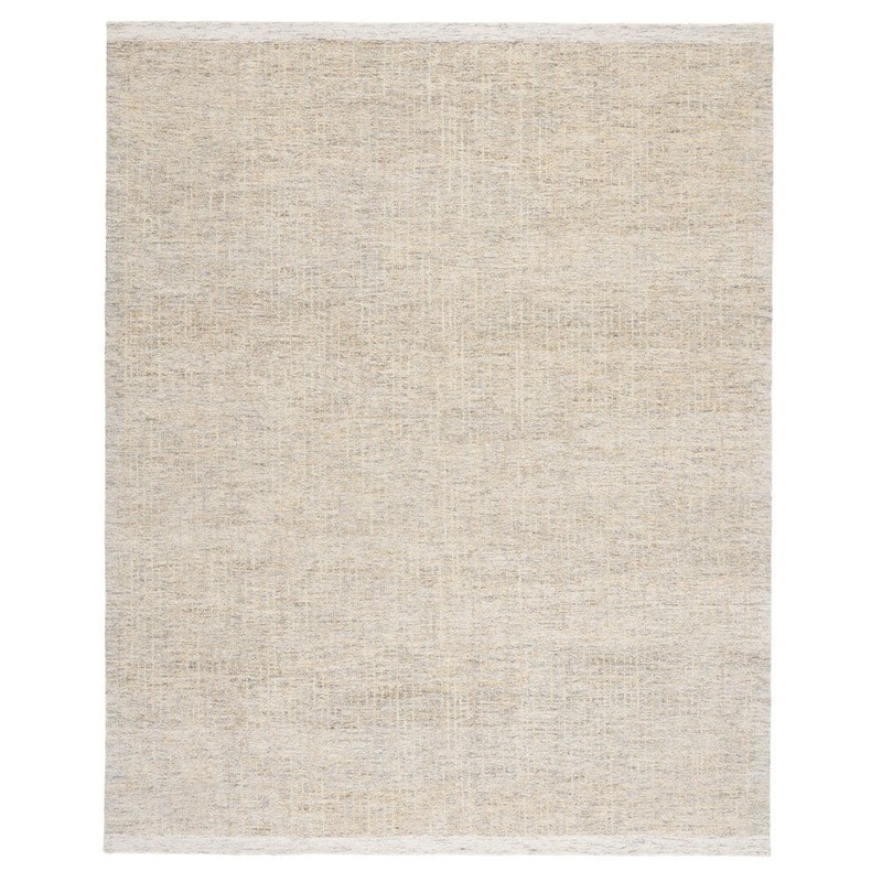 SAFAVIEH Metro Ivory/Grey 8 ft. x 10 ft. Gradient Striped Area Rug MET151F-8