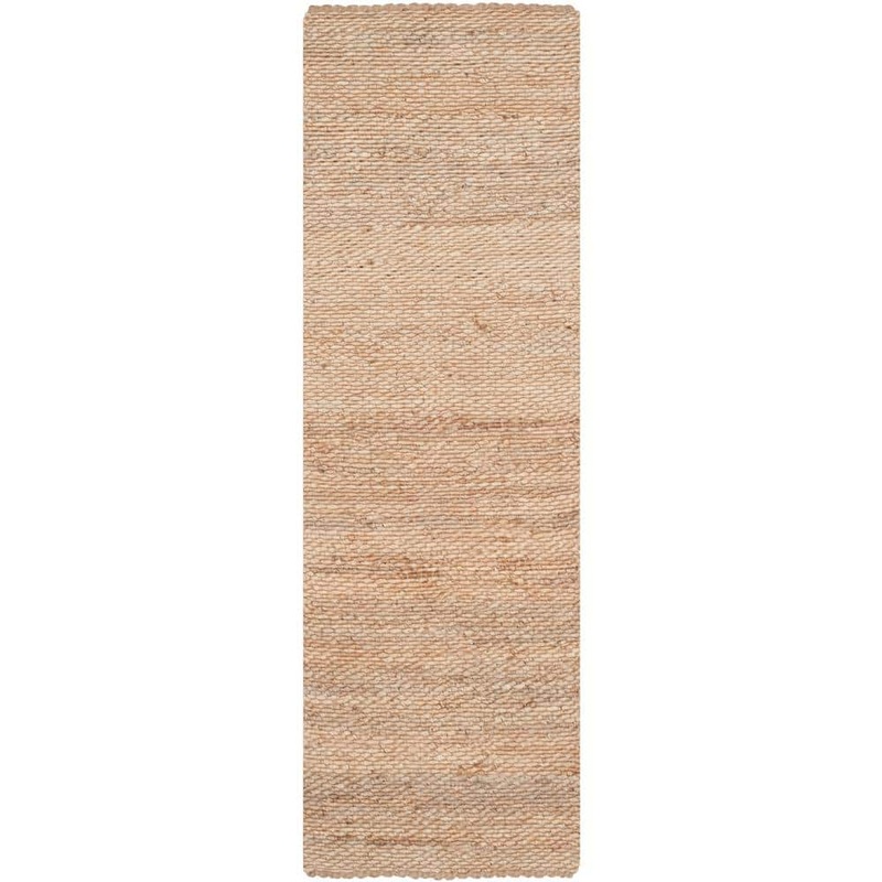 SAFAVIEH Natural Fiber Beige 3 ft. x 14 ft. Solid Runner Rug NF459A-214