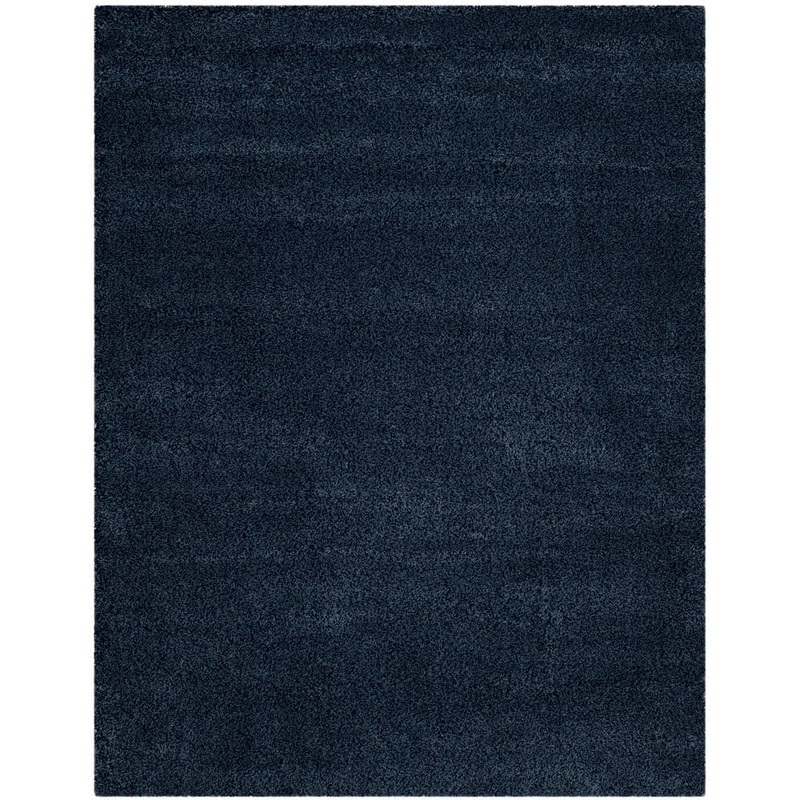 SAFAVIEH Santa Monica Shag Navy 7 ft. x 10 ft. Solid Area Rug SGN725-7070-7