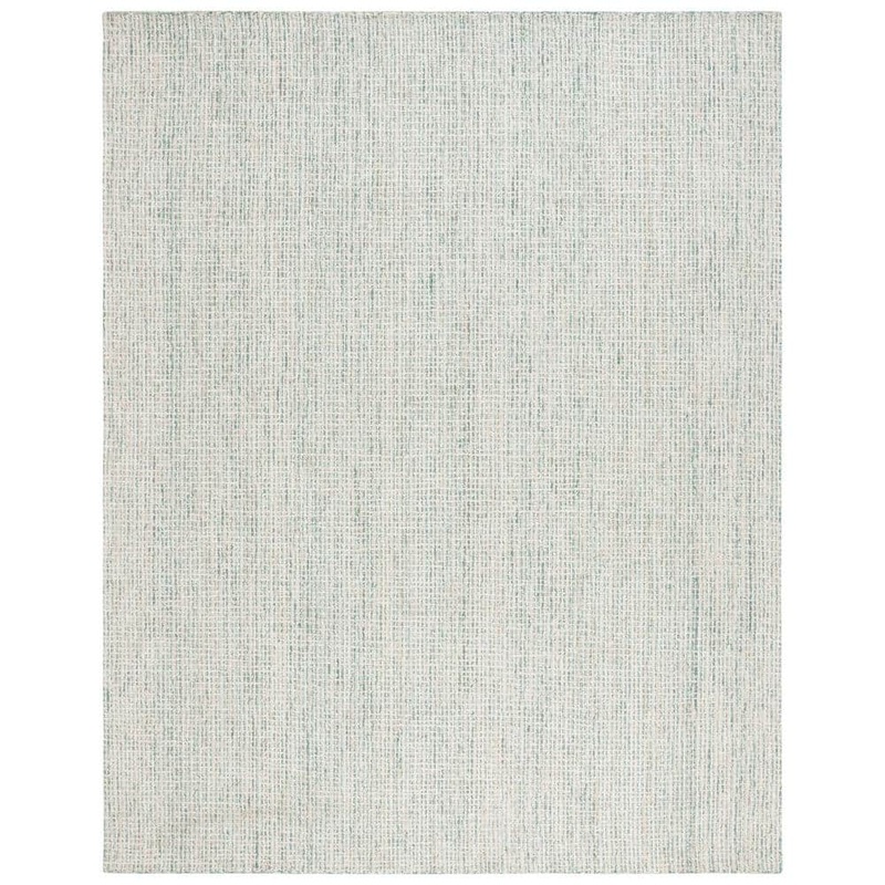 SAFAVIEH Abstract Green/Ivory 10 ft. x 14 ft. Modern Crosshatch Area Rug ABT484Y-10