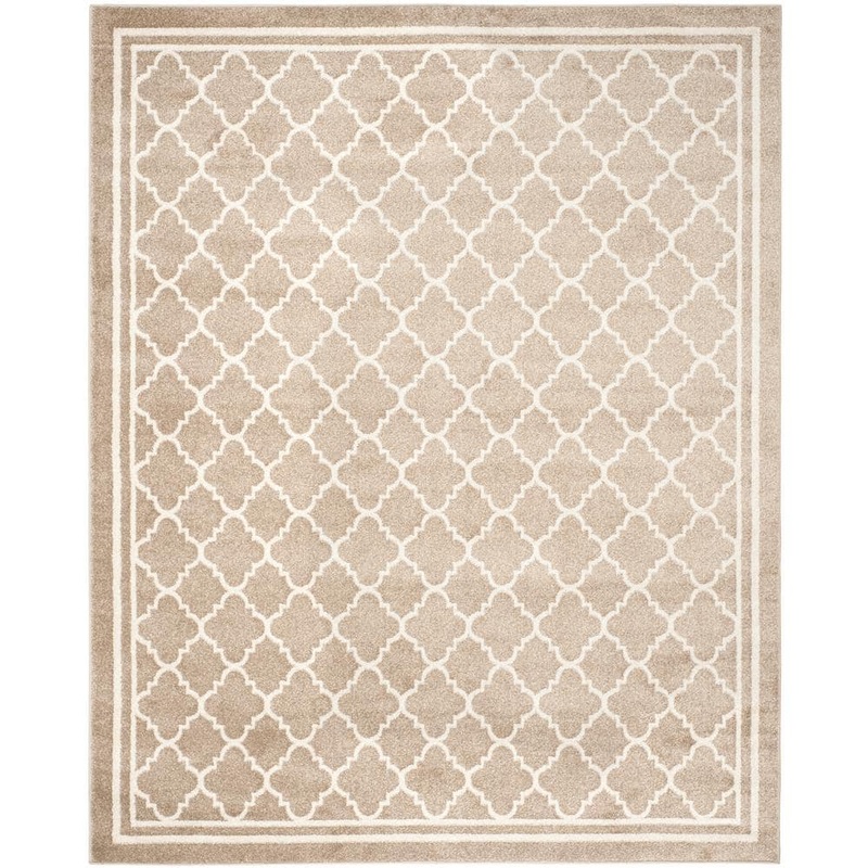 SAFAVIEH Amherst Wheat/Beige 11 ft. x 15 ft. Border Multi-Trellis Area Rug AMT422S-1115