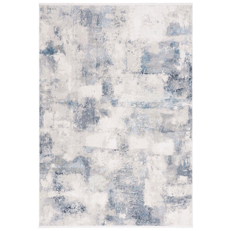 SAFAVIEH Bayside Blue/Gray 9 ft. x 12 ft. Distressed Watercolor Area Rug BAY124M-9