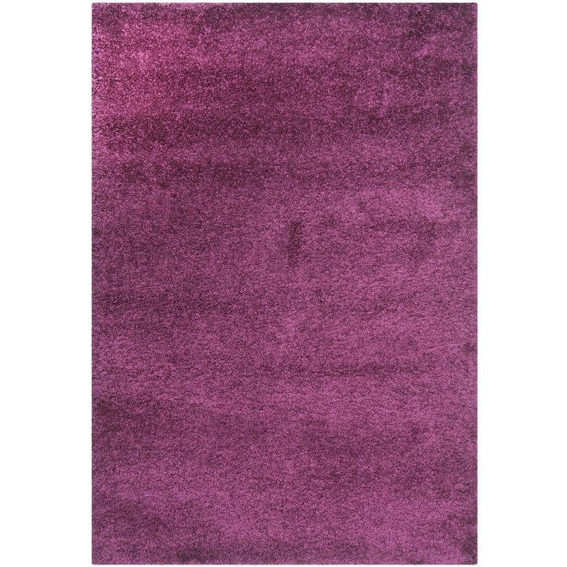 SAFAVIEH California Shag Purple 10 ft. x 13 ft. Solid Area Rug SG151-7373-10