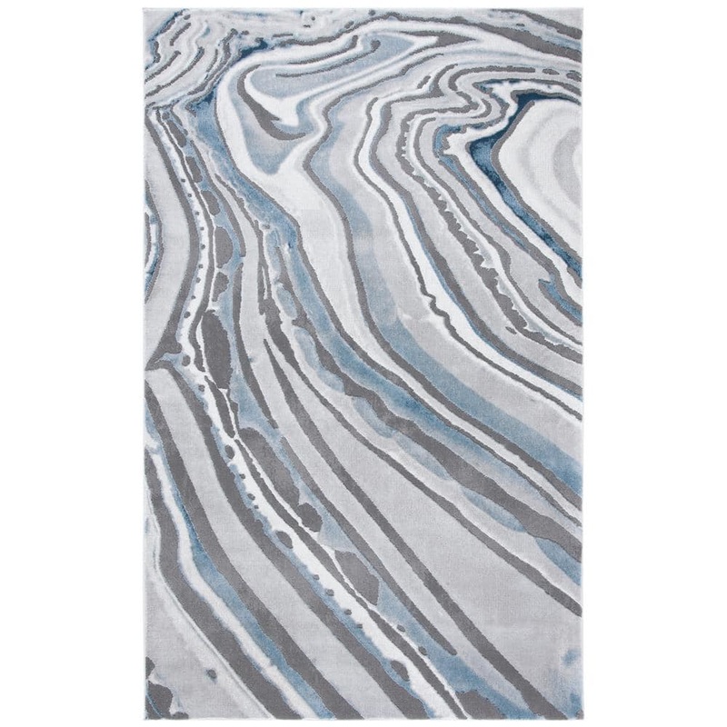 SAFAVIEH Craft Blue/Gray 9 ft. x 12 ft. Abstract Area Rug CFT843M-9