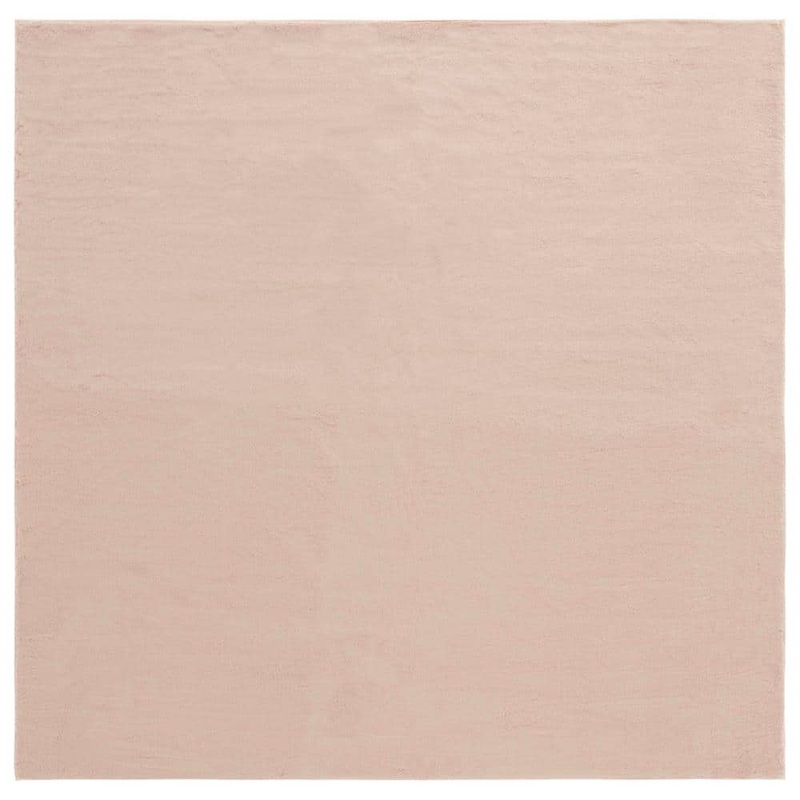 SAFAVIEH Faux Rabbit Fur Tan 6 ft. x 6 ft. Solid Flokati Square Area Rug FRF976B-6SQ