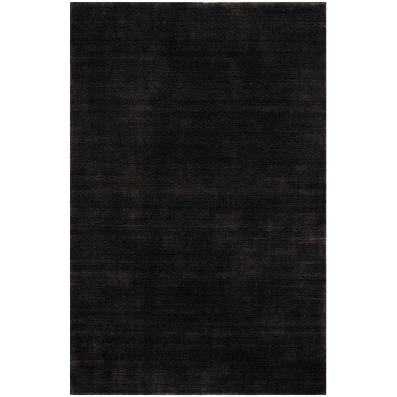 SAFAVIEH Himalaya Black 8 ft. x 10 ft. Striped Solid Area Rug HIM820Z-8