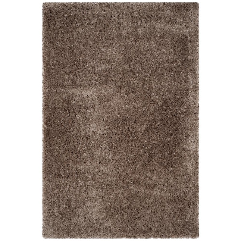 SAFAVIEH Indie Shag Mushroom 4 ft. x 6 ft. Solid Area Rug SGI320G-4