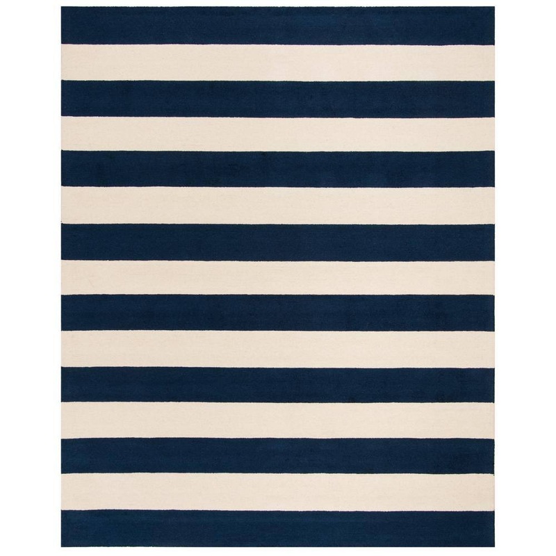 SAFAVIEH Kids Navy/Ivory 8 ft. x 10 ft. Striped Area Rug SFK919N-8