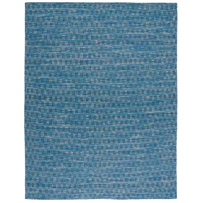 SAFAVIEH Kilim Blue/Black 8 ft. x 10 ft. Geometric Abstract Area Rug KLM377M-8