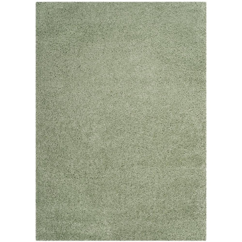 SAFAVIEH Laguna Shag Light Sage 9 ft. x 12 ft. Solid Area Rug SGL303V-9