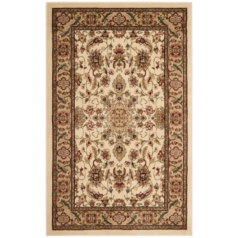 SAFAVIEH Lyndhurst Ivory/Tan Doormat 3 ft. x 5 ft. Border Area Rug LNH211A-3