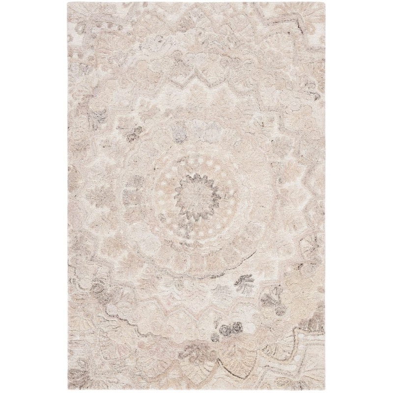 SAFAVIEH Marquee Beige/Ivory Doormat 2 ft. x 4 ft. Floral Oriental Area Rug MRQ110B-24