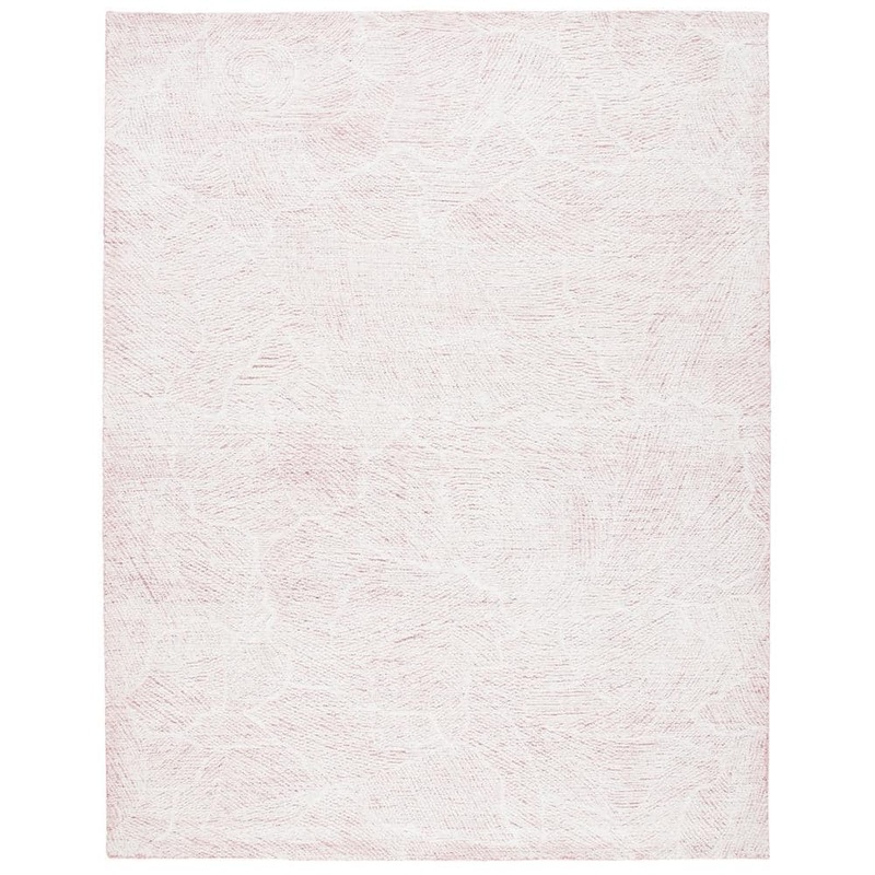 SAFAVIEH Metro Pink/Ivory 8 ft. x 10 ft. Solid Color Abstract Area Rug MET999U-8