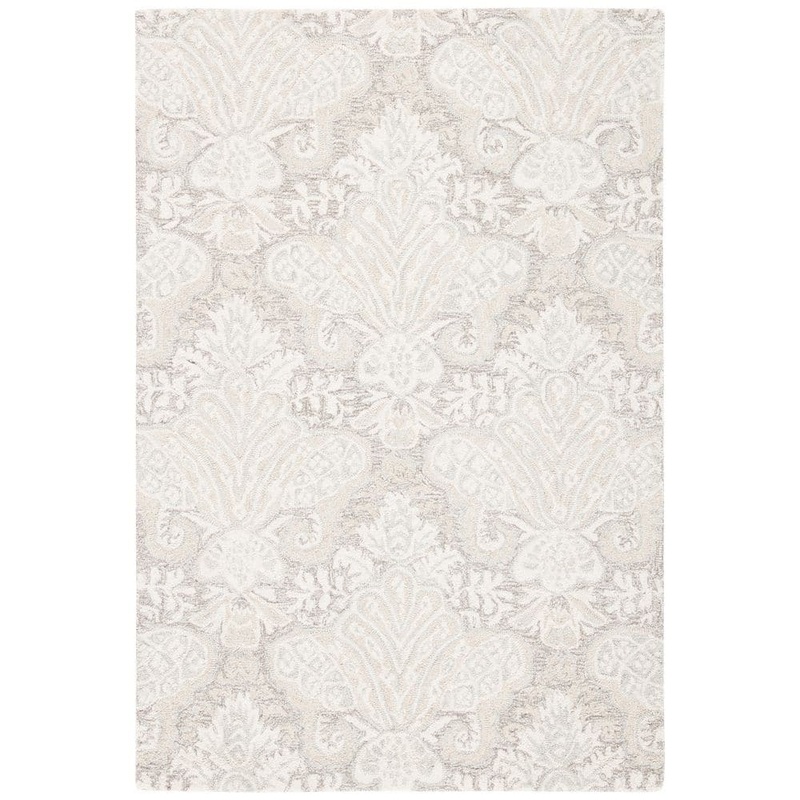 SAFAVIEH Micro-Loop Beige Doormat 3 ft. x 5 ft. Medallion Solid Color Area Rug MLP539B-3