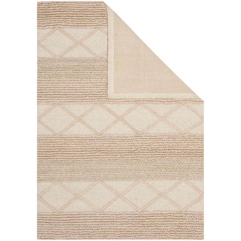 SAFAVIEH Natura Beige 5 ft. x 8 ft. Striped Geometric Area Rug NAT217A-5
