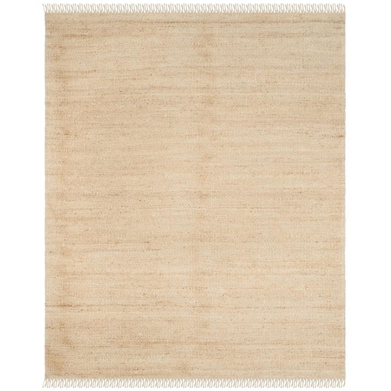 SAFAVIEH Natural Fiber Ivory 11 ft. x 15 ft. Gradient Solid Color Area Rug NF368B-1115
