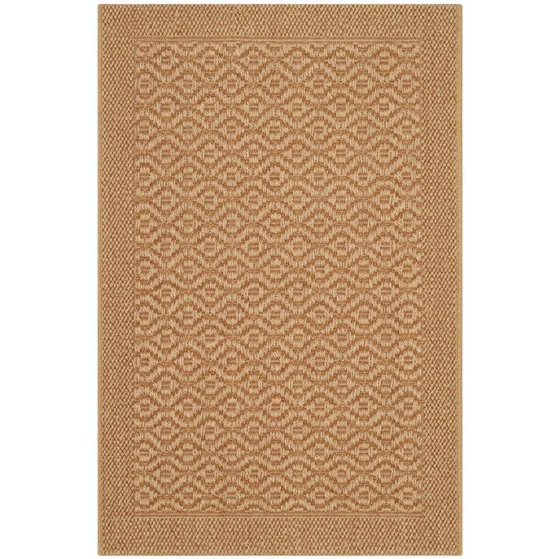 SAFAVIEH Palm Beach Maize Doormat 2 ft. x 3 ft. Speckled Border Area Rug PAB355M-2