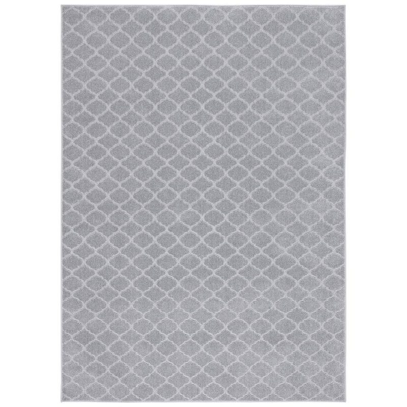 SAFAVIEH Pattern and Solid Gray 9 ft. x 13 ft. Abstract Trellis Area Rug PNS404F-9