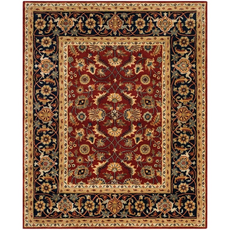 SAFAVIEH Royalty Rust/Navy 6 ft. x 9 ft. Border Area Rug ROY256A-6