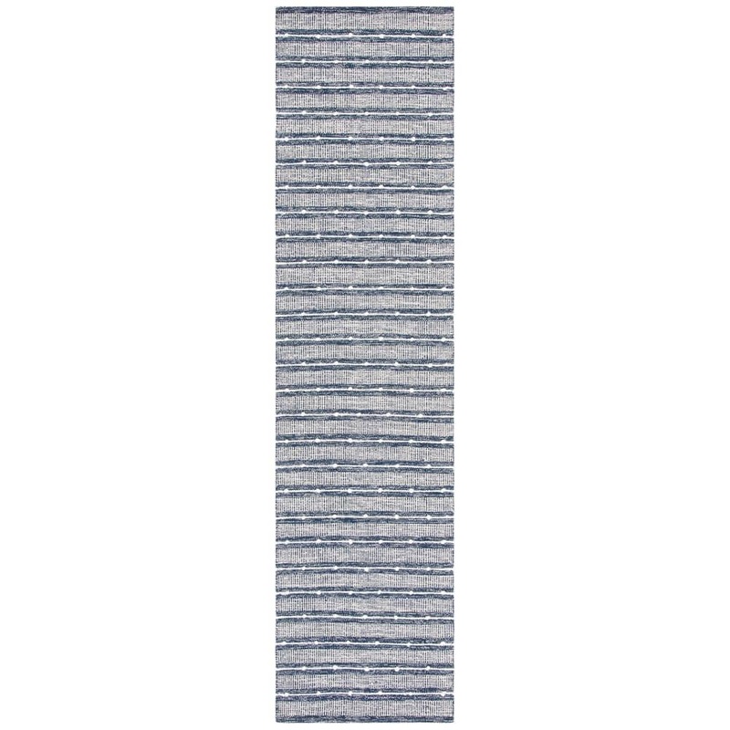 SAFAVIEH Striped Kilim Navy Blue 2 ft. x 7 ft. Striped Runner Rug STK513N-27