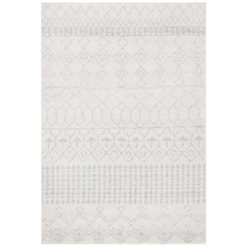 SAFAVIEH Tulum Ivory/Light Gray 9 ft. x 12 ft. Moroccan Area Rug TUL229D-9