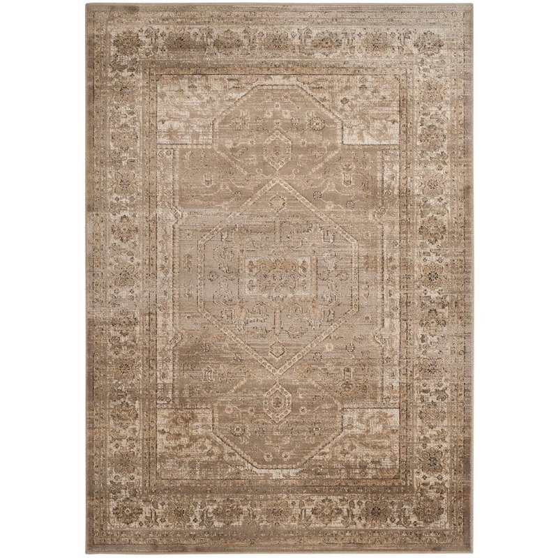 SAFAVIEH Vintage Mouse 4 ft. x 6 ft. Solid Border Area Rug VTG116-3110-4