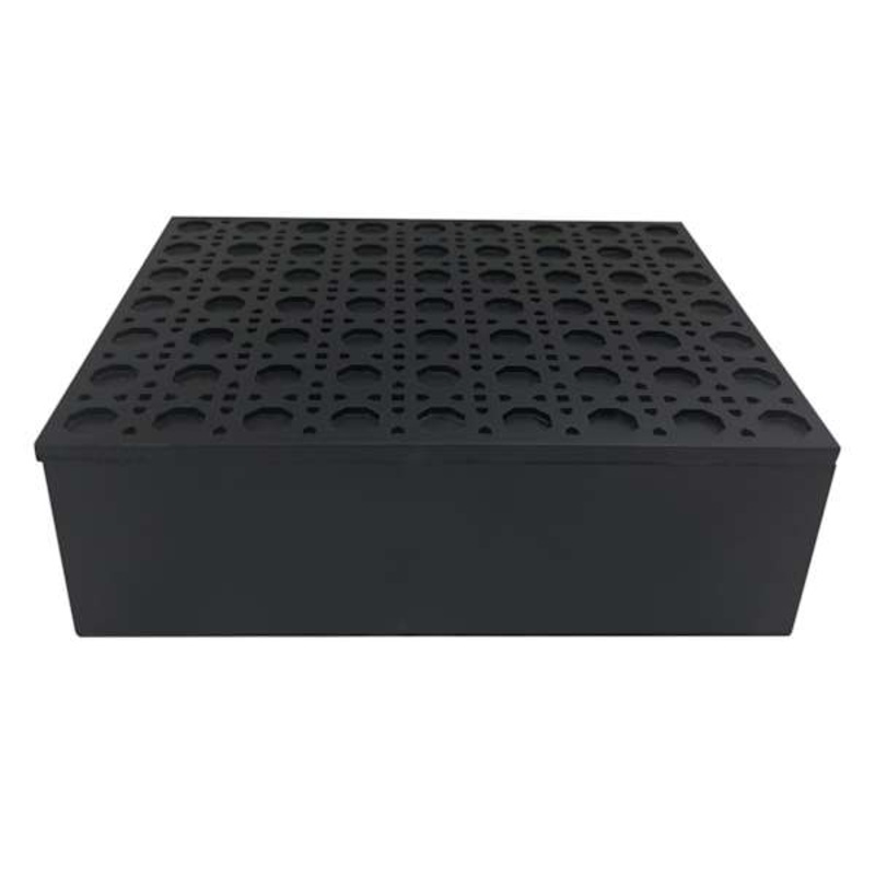 Black Rattan Wood Box, 9×7