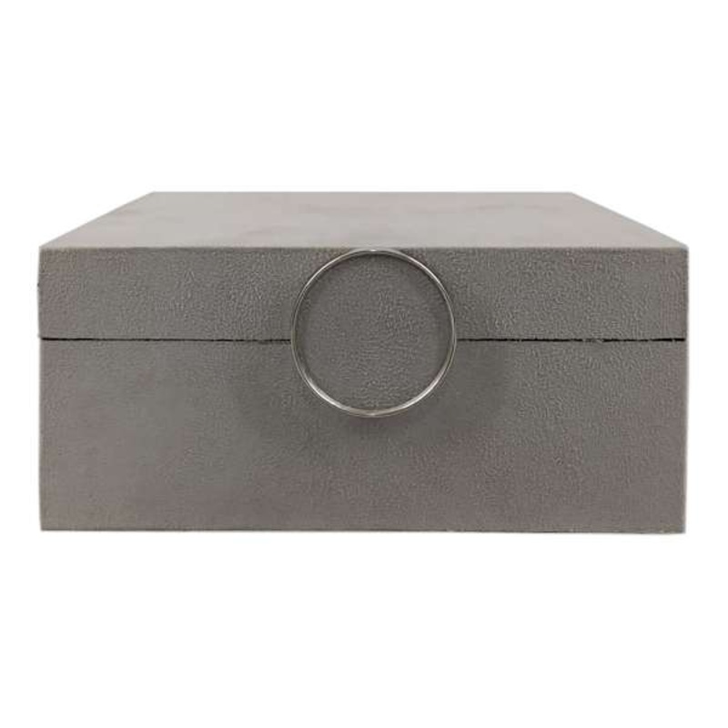 Grey Fabric Decorative Box, 8×4