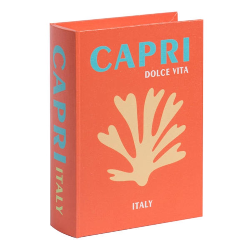 Medium Orange Capri Book Box, 8.5×6.5×2.2