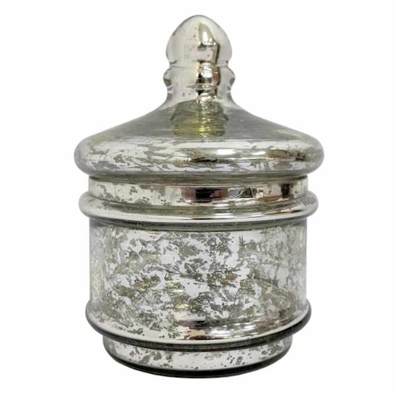 Mercury Glass Container, 6″
