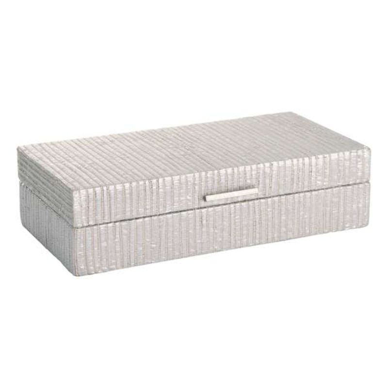 Metallic Seagrass Decorative Box, Medium