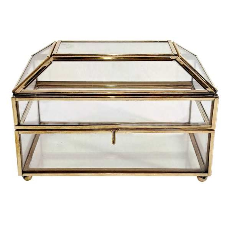 Providence Clear & Gold Decorative Box, 6×4